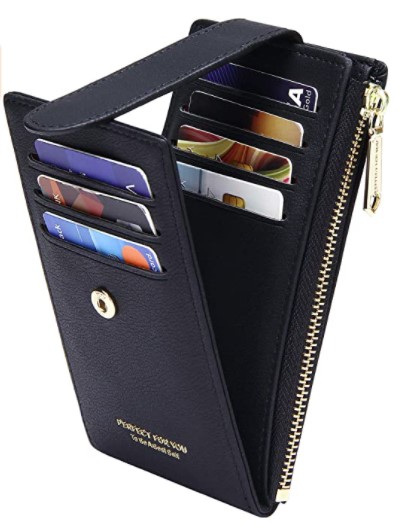 badiya rfid card holder wallet for women