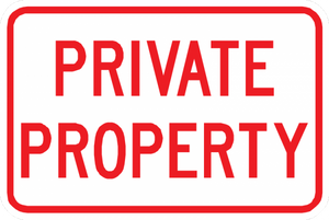 Private property sign