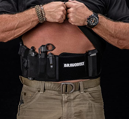 Bellyband holster for running