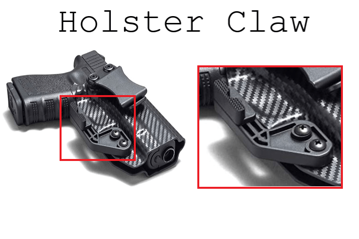 Holster claw improves concealment