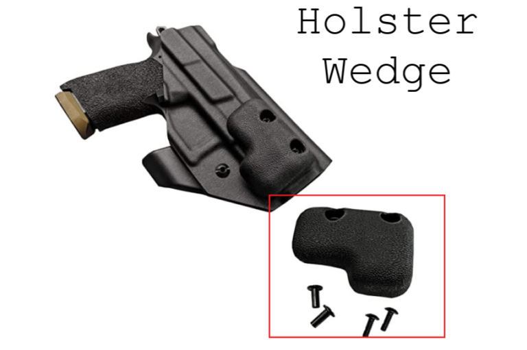 Holster wedge reduces printing